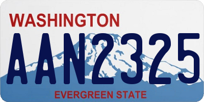 WA license plate AAN2325