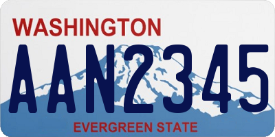 WA license plate AAN2345