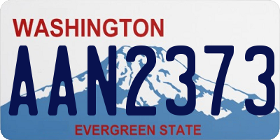 WA license plate AAN2373