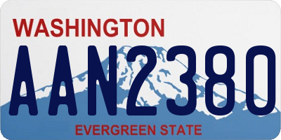 WA license plate AAN2380
