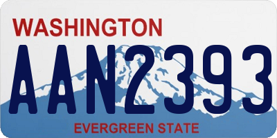 WA license plate AAN2393