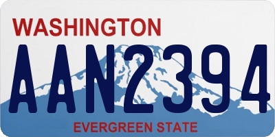 WA license plate AAN2394