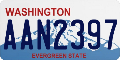 WA license plate AAN2397