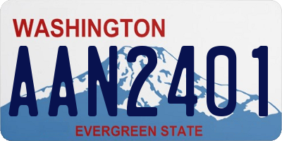 WA license plate AAN2401