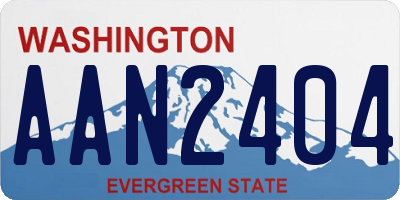 WA license plate AAN2404