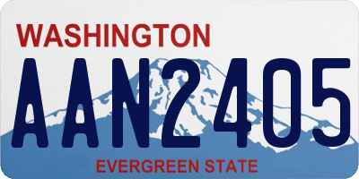 WA license plate AAN2405