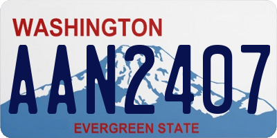 WA license plate AAN2407