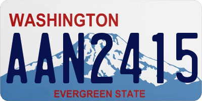 WA license plate AAN2415