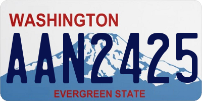 WA license plate AAN2425