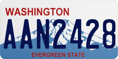 WA license plate AAN2428