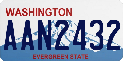 WA license plate AAN2432