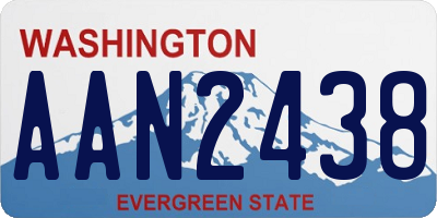 WA license plate AAN2438