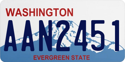 WA license plate AAN2451