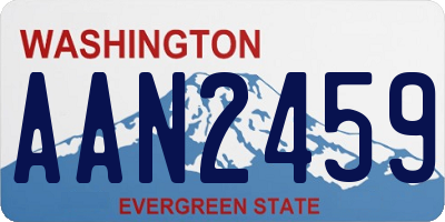 WA license plate AAN2459