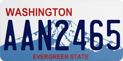 WA license plate AAN2465