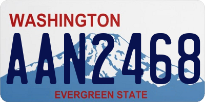 WA license plate AAN2468