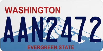 WA license plate AAN2472