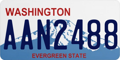 WA license plate AAN2488