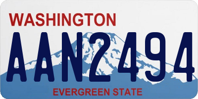 WA license plate AAN2494