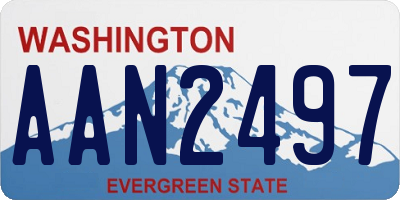 WA license plate AAN2497