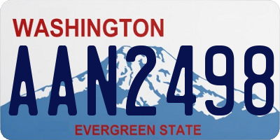 WA license plate AAN2498