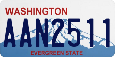 WA license plate AAN2511