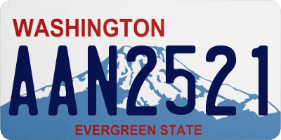 WA license plate AAN2521
