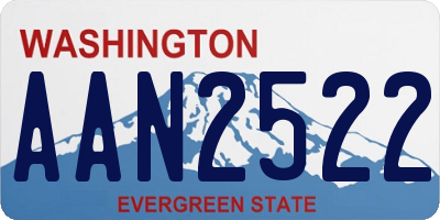 WA license plate AAN2522