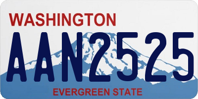 WA license plate AAN2525