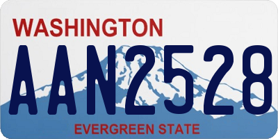WA license plate AAN2528