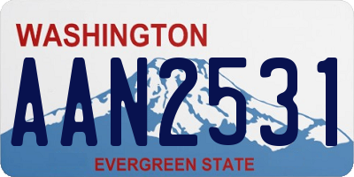 WA license plate AAN2531