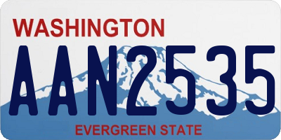 WA license plate AAN2535