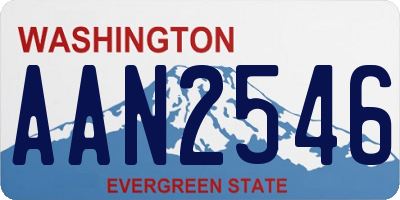 WA license plate AAN2546