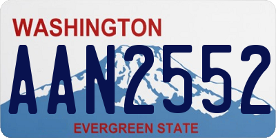WA license plate AAN2552