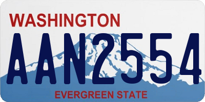 WA license plate AAN2554
