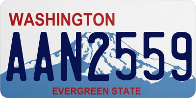 WA license plate AAN2559