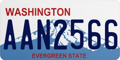 WA license plate AAN2566