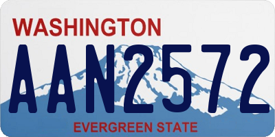 WA license plate AAN2572