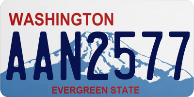 WA license plate AAN2577