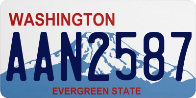 WA license plate AAN2587