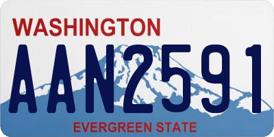 WA license plate AAN2591
