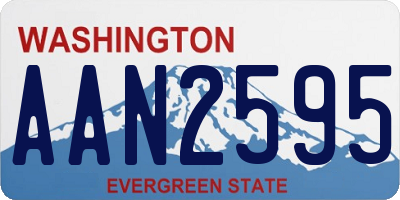 WA license plate AAN2595