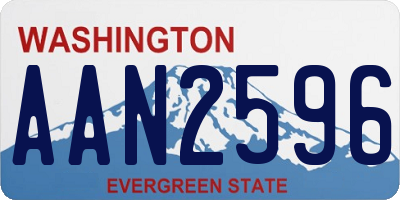 WA license plate AAN2596