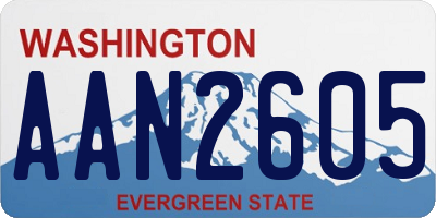 WA license plate AAN2605
