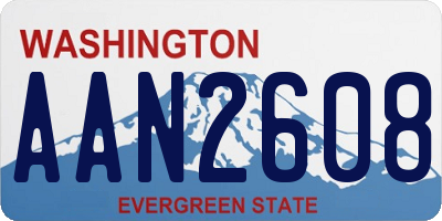 WA license plate AAN2608