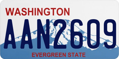 WA license plate AAN2609