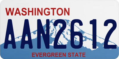 WA license plate AAN2612