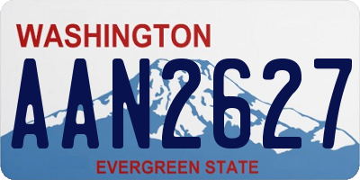 WA license plate AAN2627