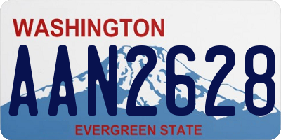 WA license plate AAN2628