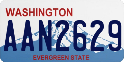 WA license plate AAN2629